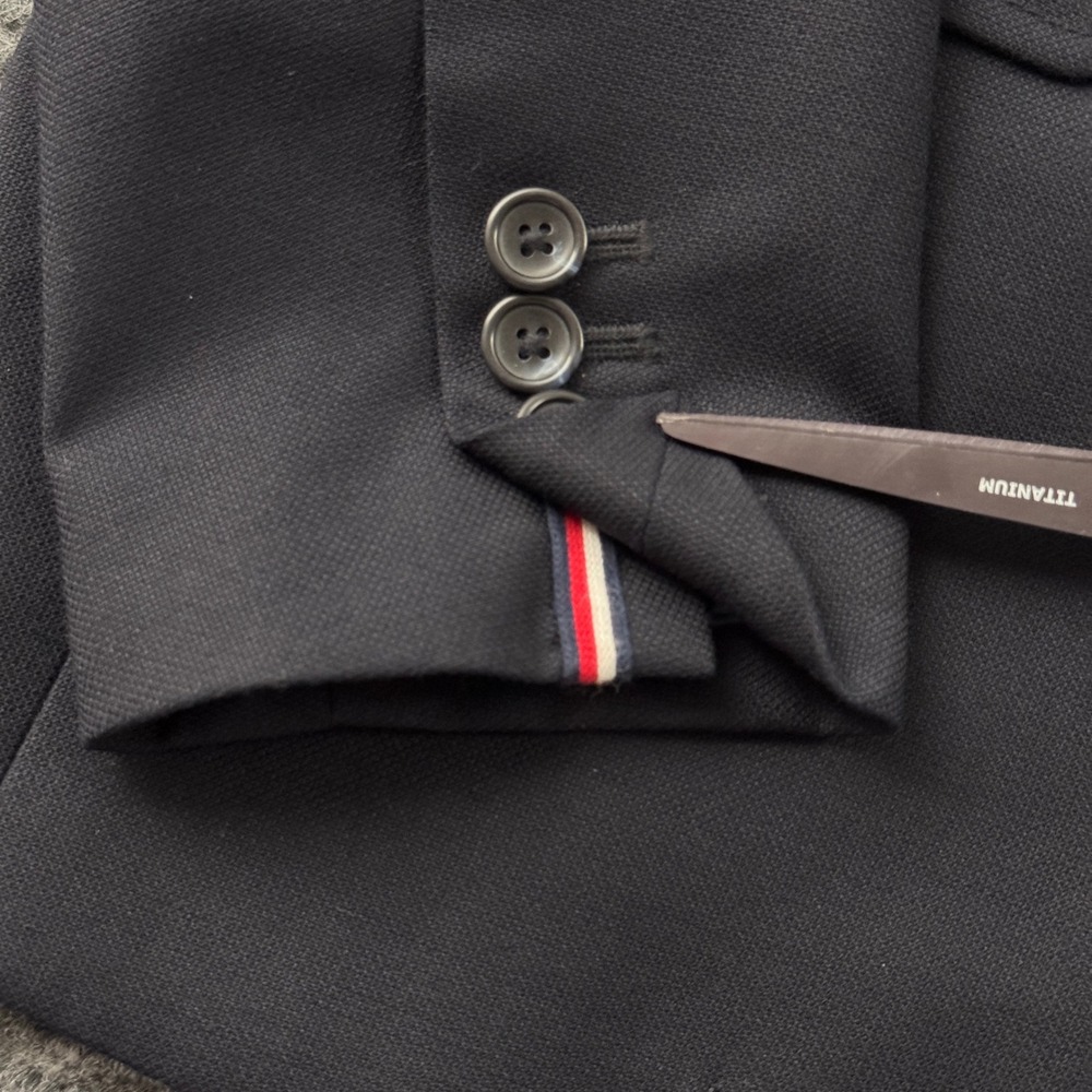 Tommy Hilfiger Mens Black Wool Blend Two Button Blazer Sport Coat 38R 78E5365 - Picture 11 of 16